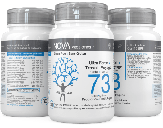 NOVA Probiotics Ultra Strength + Travel 73 Billion 30 capsules