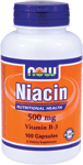 Now Niacin 500 mg - 100 Capsules