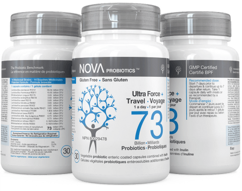 NOVA Probiotics Ultra Strength + Travel 73 Billion 30 capsules